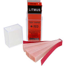 Litmus paper red