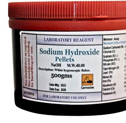 Sodium Hydroxide Pellets 500gms