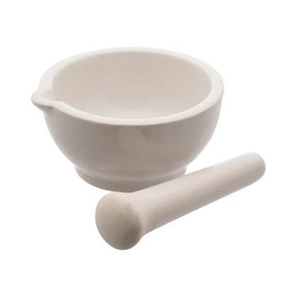 Mortar & Pestle, Glazed - 125mm - Porcelain