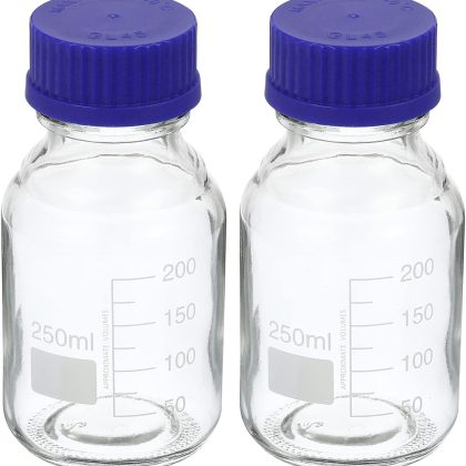 Reagent Glass Bottle Screw Cap Graduated Clear 250ml