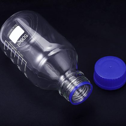 Reagent Glass Bottle Screw Cap Graduated Clear 500ml