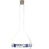 Volumetric Flask, 1000ml - Class B, ASTM - Tolerance ±0.600 ml - Glass Stopper - Single, Blue Graduation