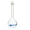 Volumetric Flask, 500ml - Class B, ASTM - Tolerance ±0.400 ml - Glass Stopper - Single, Blue Graduation