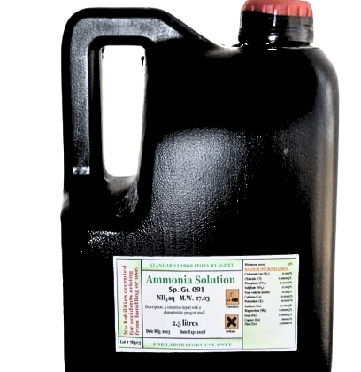 AMMONIA SOLUTION 2.5L L/P | Professional Laboratory Equipment | Scientific Supplies