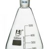 Flask Conical 500ml, Socket size 24/29, narrow neck, with interchangeable joint, borosilicate glas