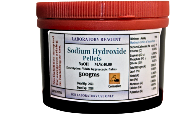 Sodium Hydroxide Pellets 500gms