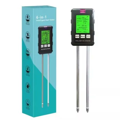 6-in-1 Soil Tester for Soil Moisture / pH / EC / Light / Air Humidity / Temperature