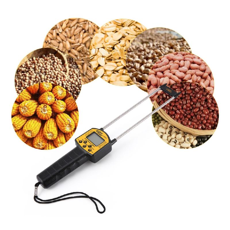 Digital Grain Moisture Meter for Grains, Cereals and Nuts / Dual probe with Voice over